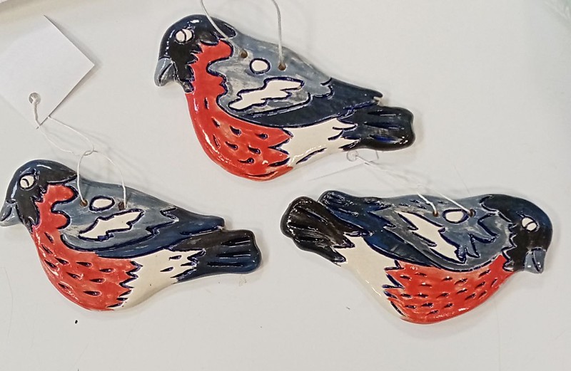 Глухова Н. Снегирь керамический.